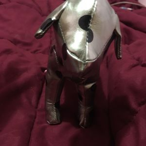 Silver Polka dot Vs pink dog medium